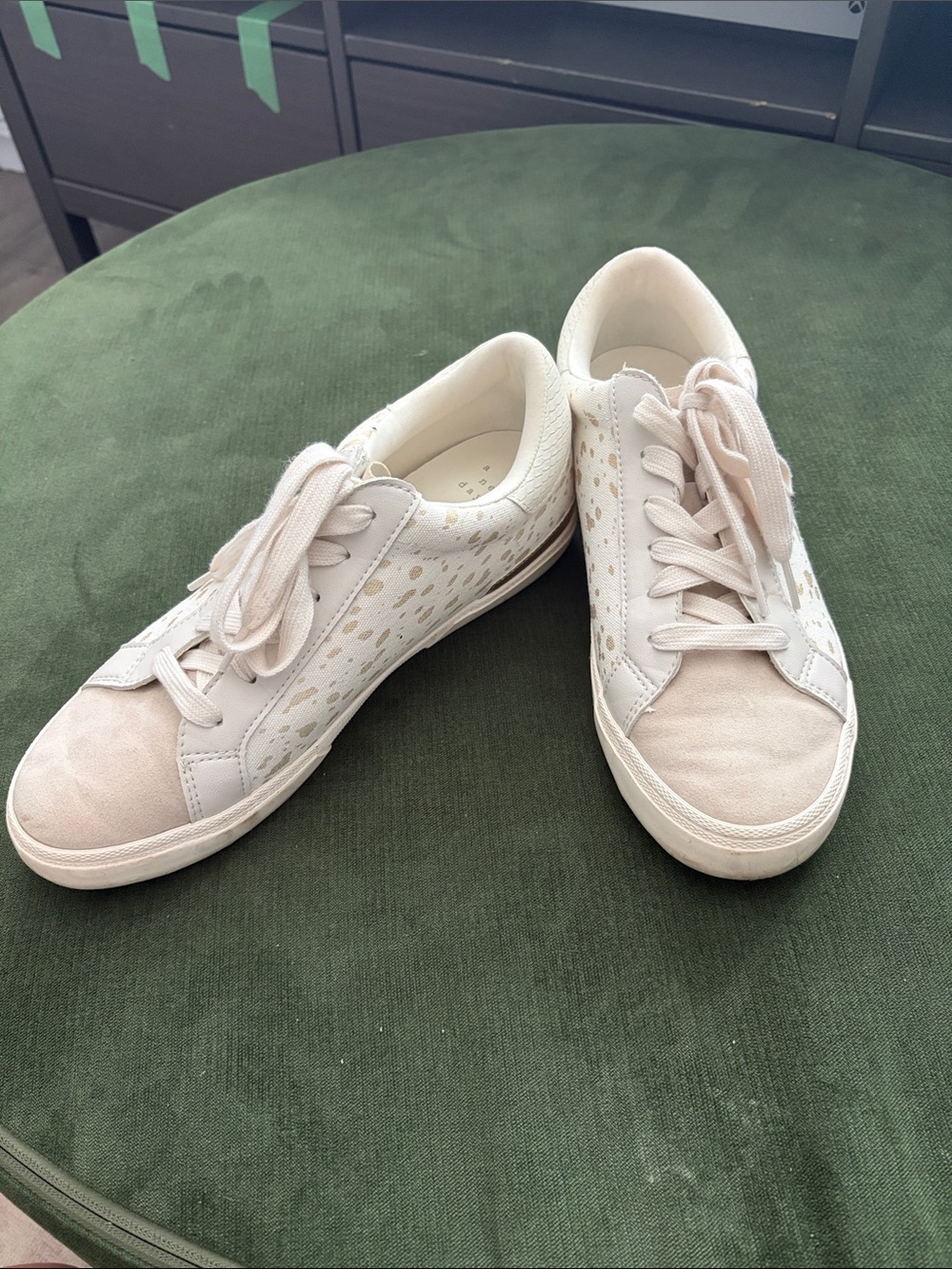 Women's Lace-Up Sneakers with Metallic Spots